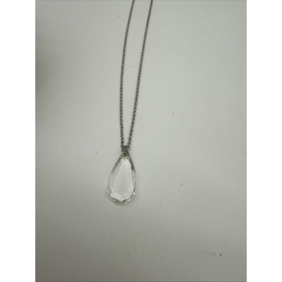 Gorham Clear Krystal Silver Tone Necklace 8" - Picture 2 of 5